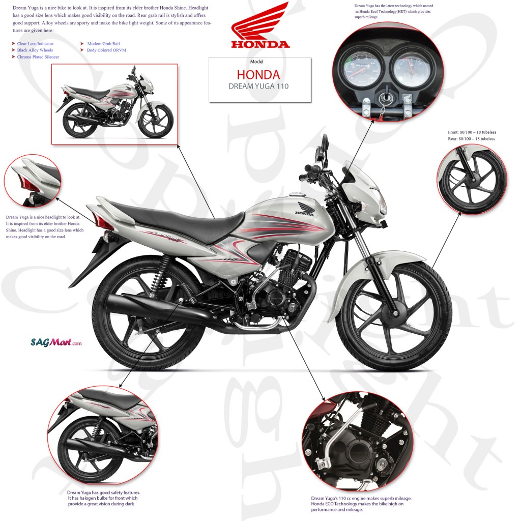 Honda Dream Yuga Infographics