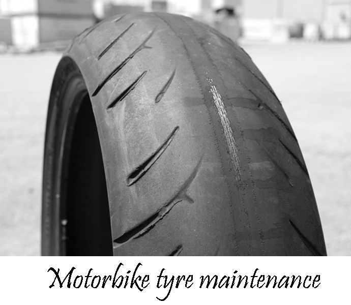 Motorbike tyre maintenance