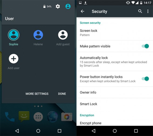 Android Lollipop Security Feature