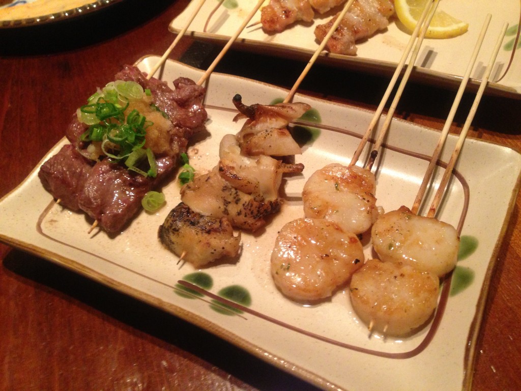 scallops-yakitori