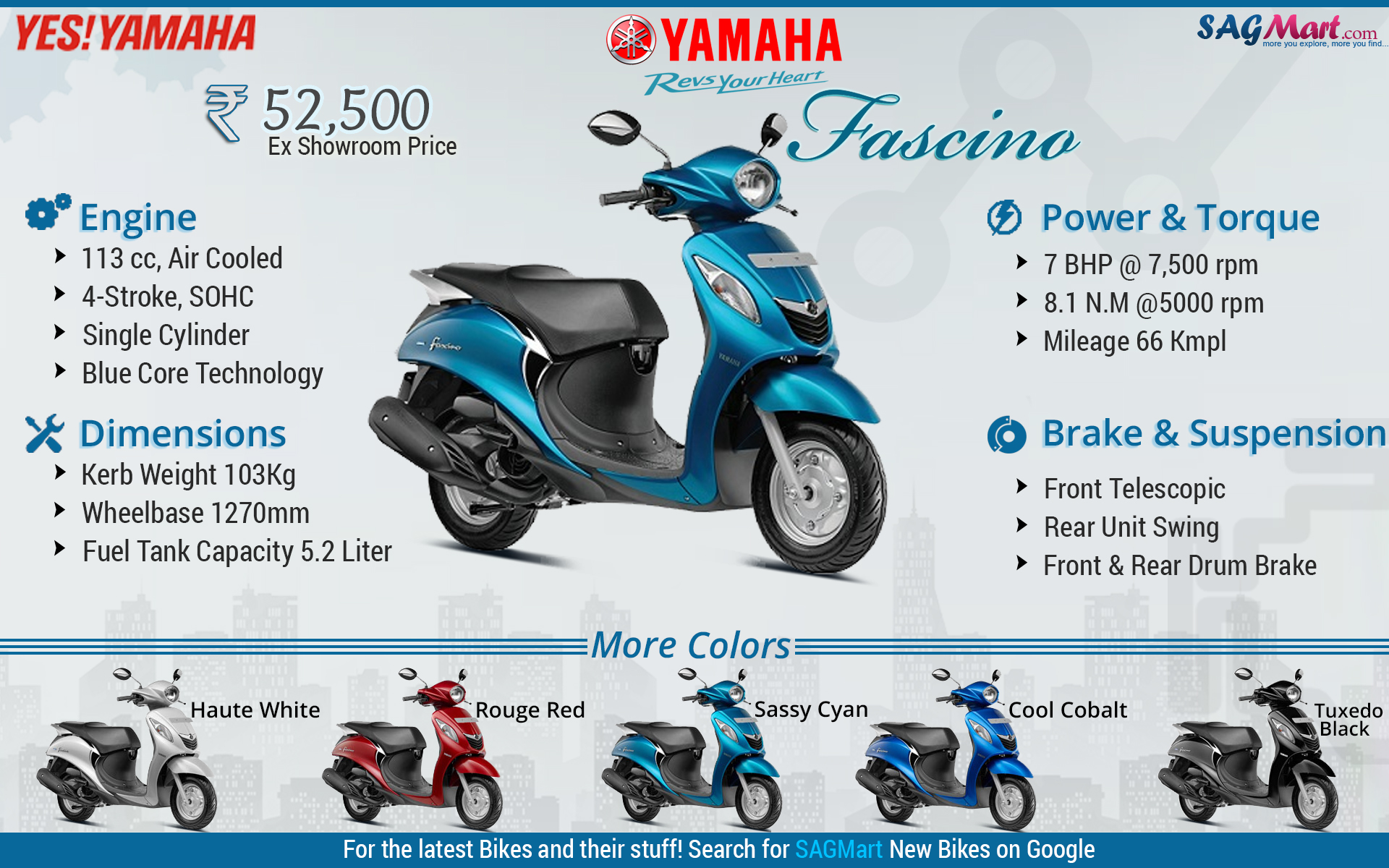 fascino scooty mileage per liter