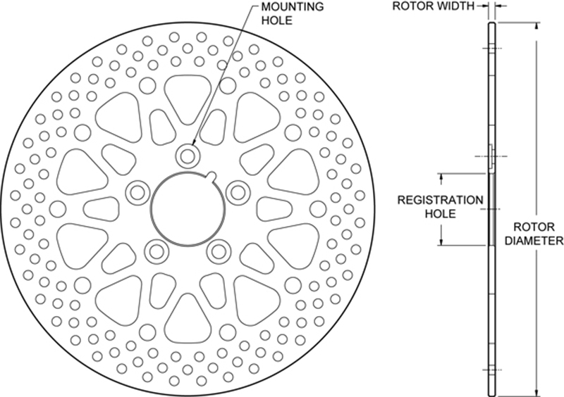 Disc Rotor Size Chart