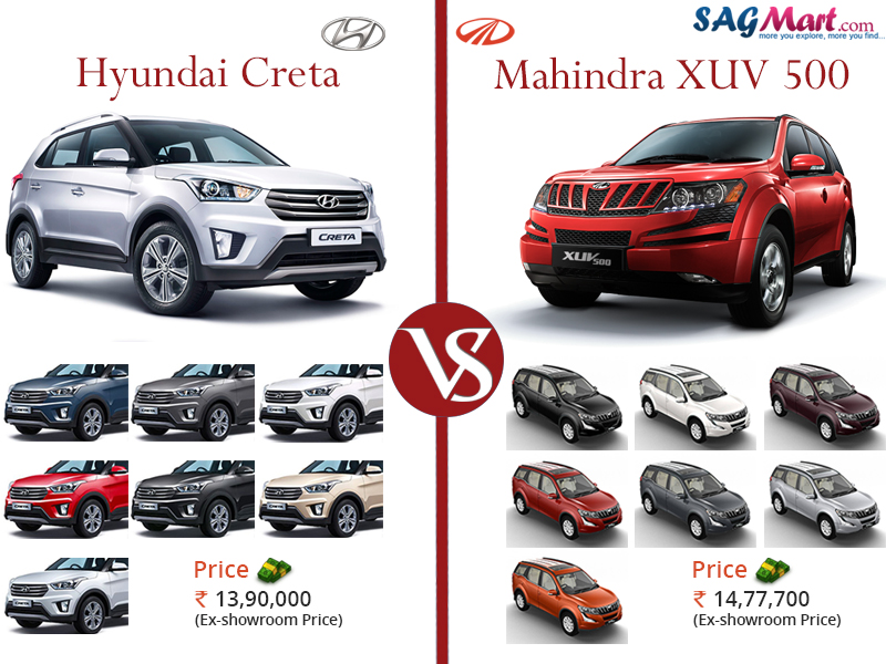 Price-and-Colors - Hyundai Creta Vs Mahindra XUV500