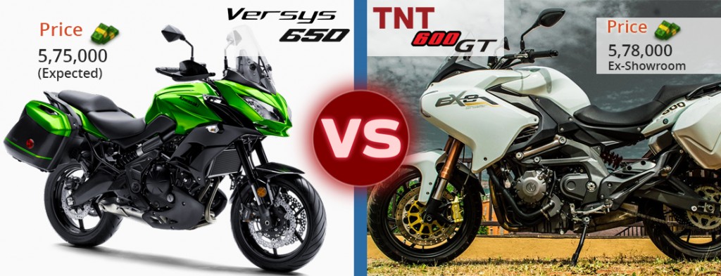 Kawasaki versys 650 vs tnt 600 gt price