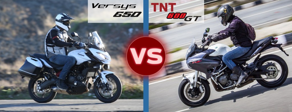 Kawaski versys 650 vs tnt 600 gt riding and handling