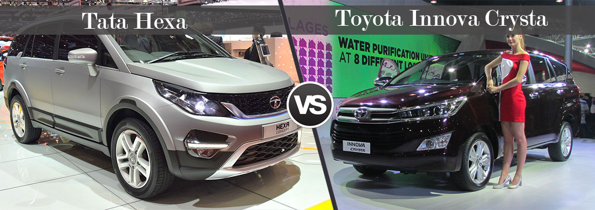 Comparison Tata Hexa Vs Toyota Innova Crysta Sagmart