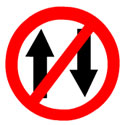 Vehicles Prohibited in Both Directions