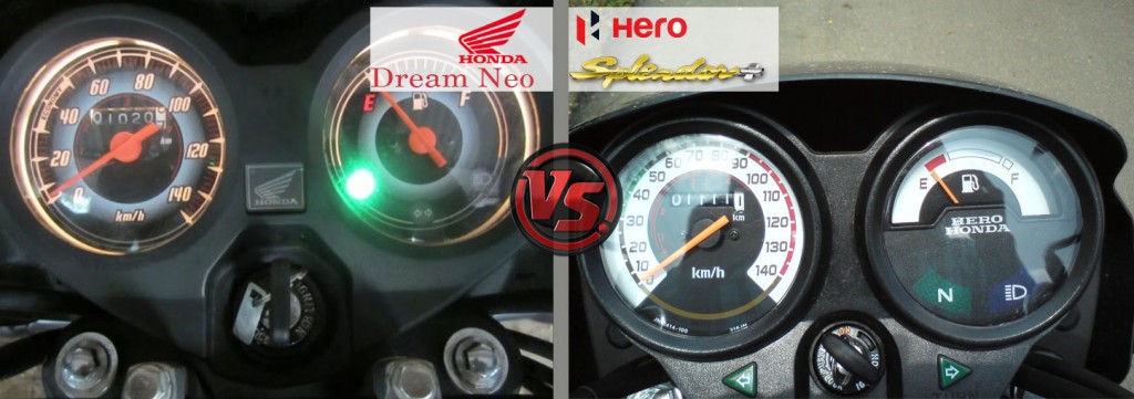 Instrument Panel: Honda Dream Neo VS Hero Splendor Plus