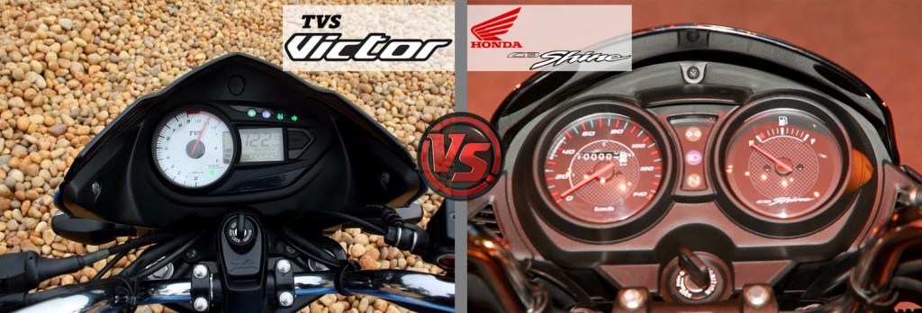 Instrument Panel: All New TVS Victor VS Honda CB Shine 