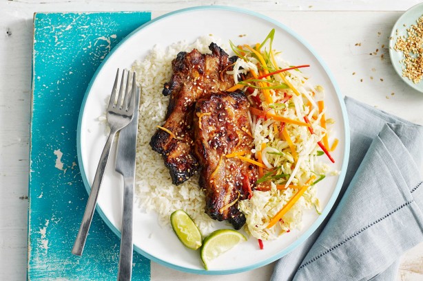 Asian Slaw and Spare Ribs