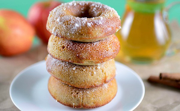 Baked Apple Cider Protein Donuts