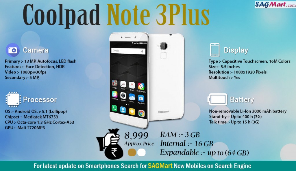 Coolpad Note 3 Plus Infographic