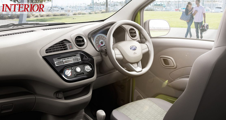 Interior of the Datsun Redi Go hatch