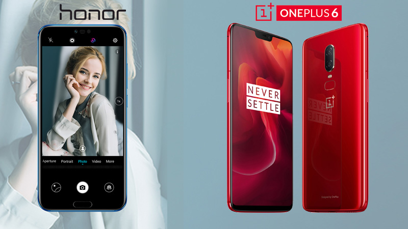  Honor 10 and OnePlus 6 Design