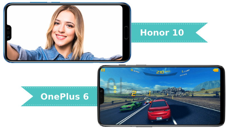 Honor 10 and OnePlus 6 Display